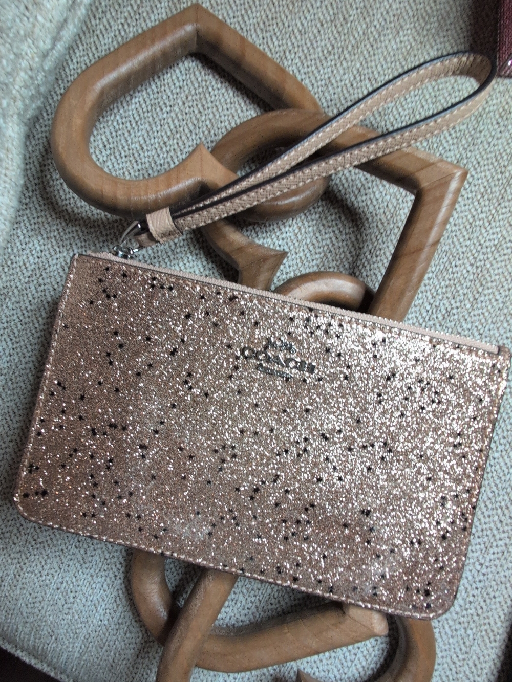 Coach Glitter Wristlet in Glitter Stars